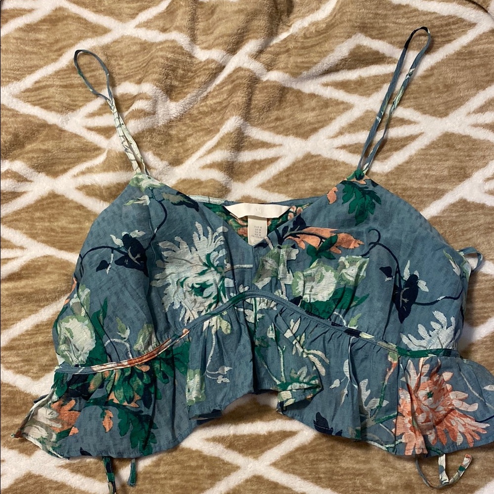 H&M Floral Camisole in Blue and Orange
